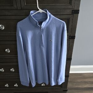 Vineyard Vines Men's Sky Blue Zip-Up Sweater